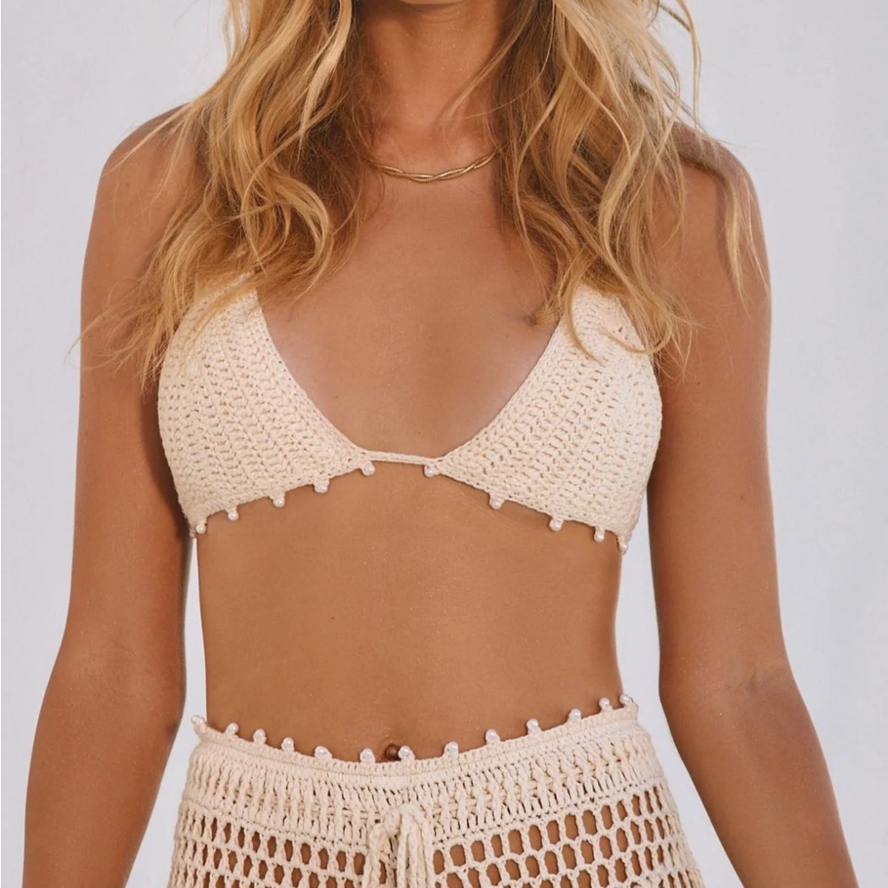 12th tribe Mykonos crochet bikini top